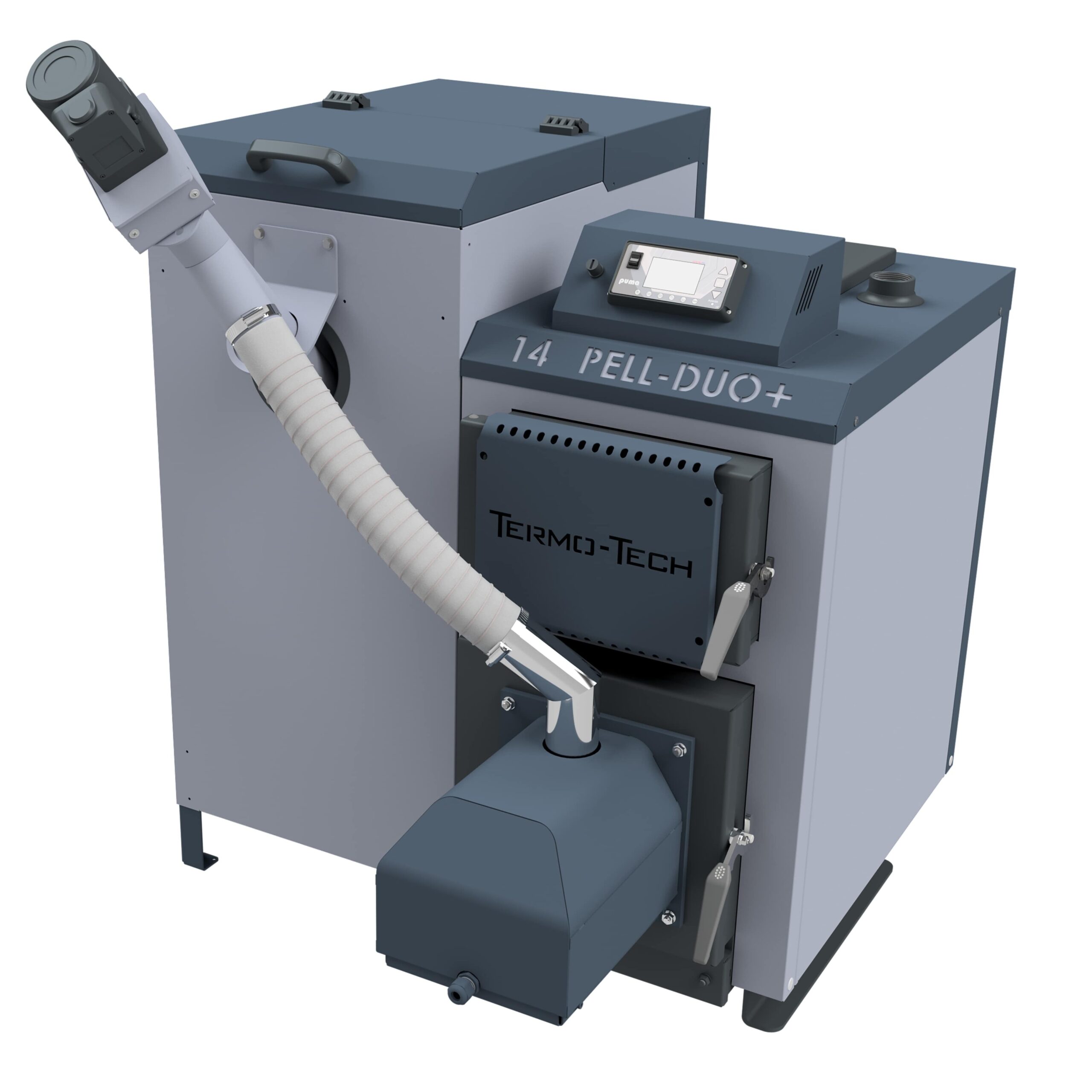 KOCIOŁ PELL DUO 10 kW TERMO-TECH (Zbiornik Boczny)